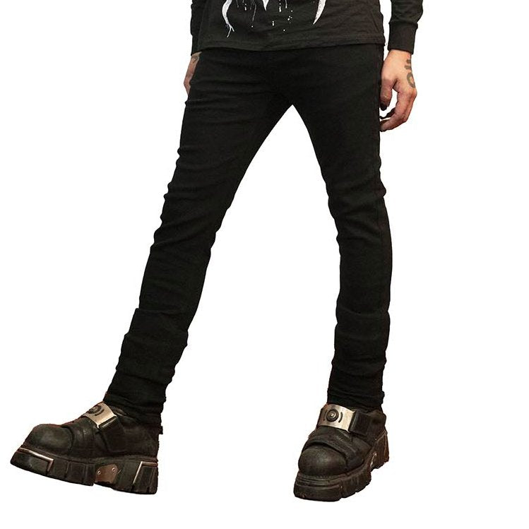 THE 301-G SKINNY BLACK STRETCH FxxK'N JEANS