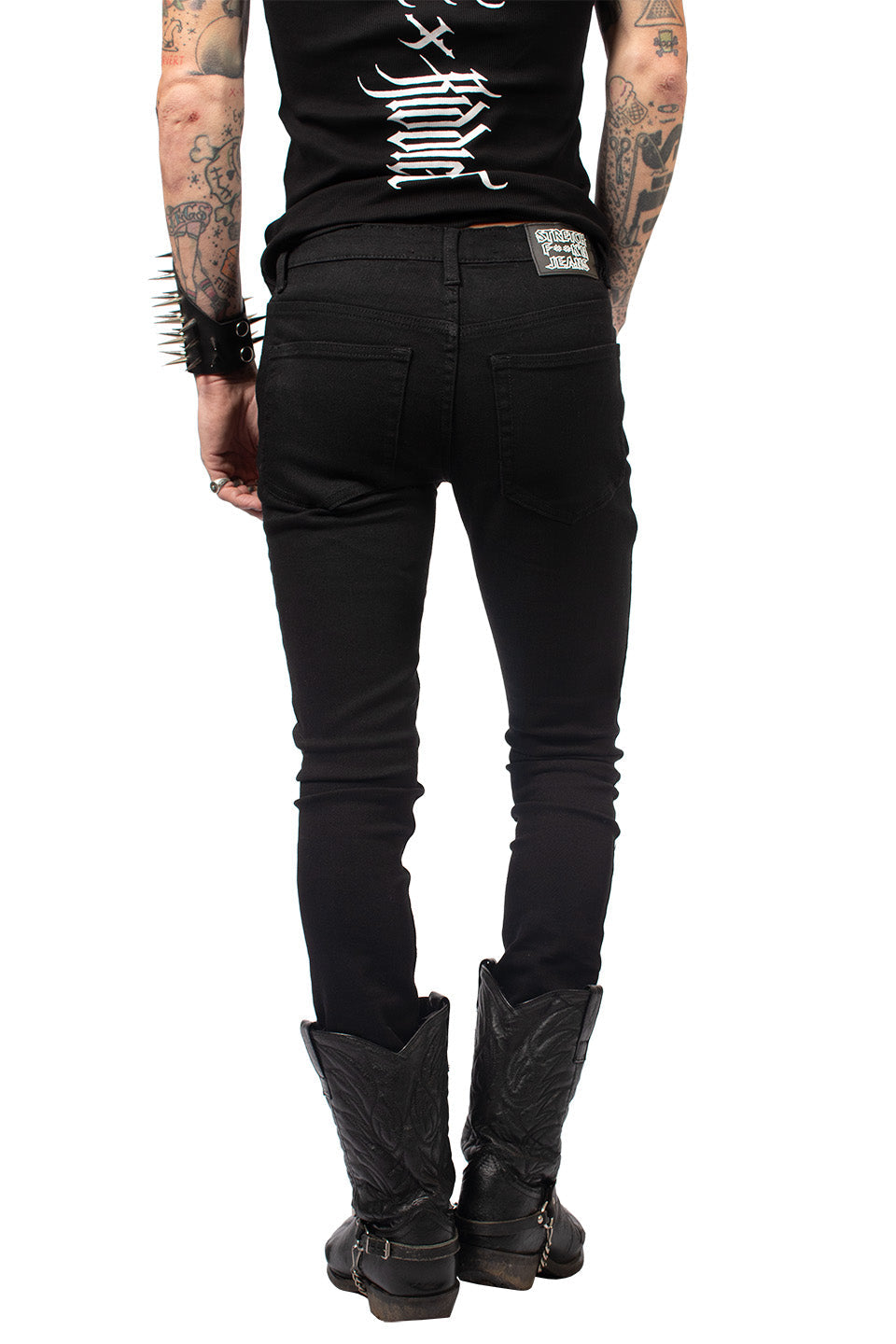 THE 301-G SKINNY BLACK STRETCH FxxK'N JEANS