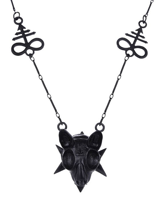 Cat Skull Black Halsketting