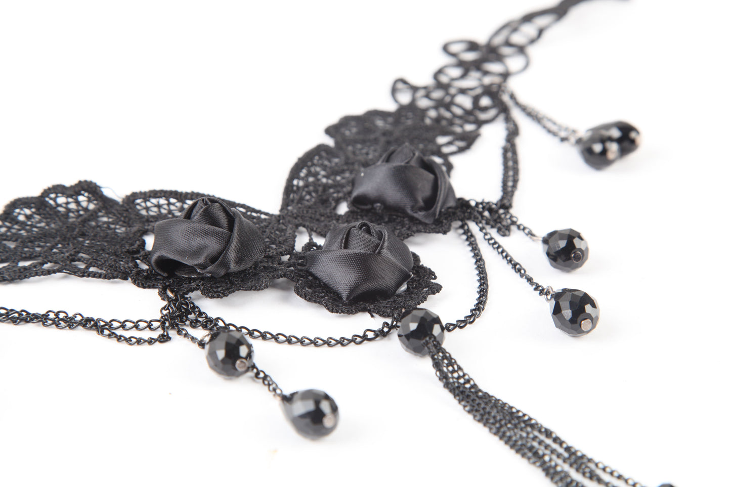 Punk Rave Black Roses Collier