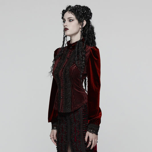 Hold Me Blouse Rood - Zwart