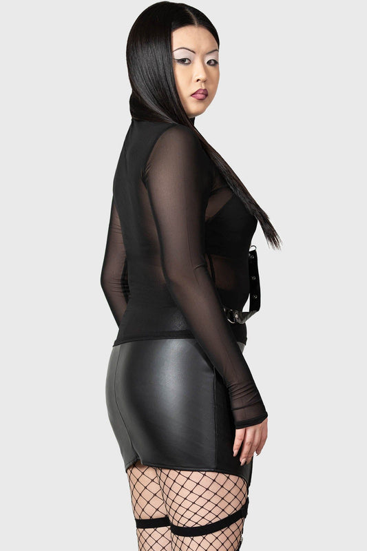 Killstar Mock Widow Mesh Top