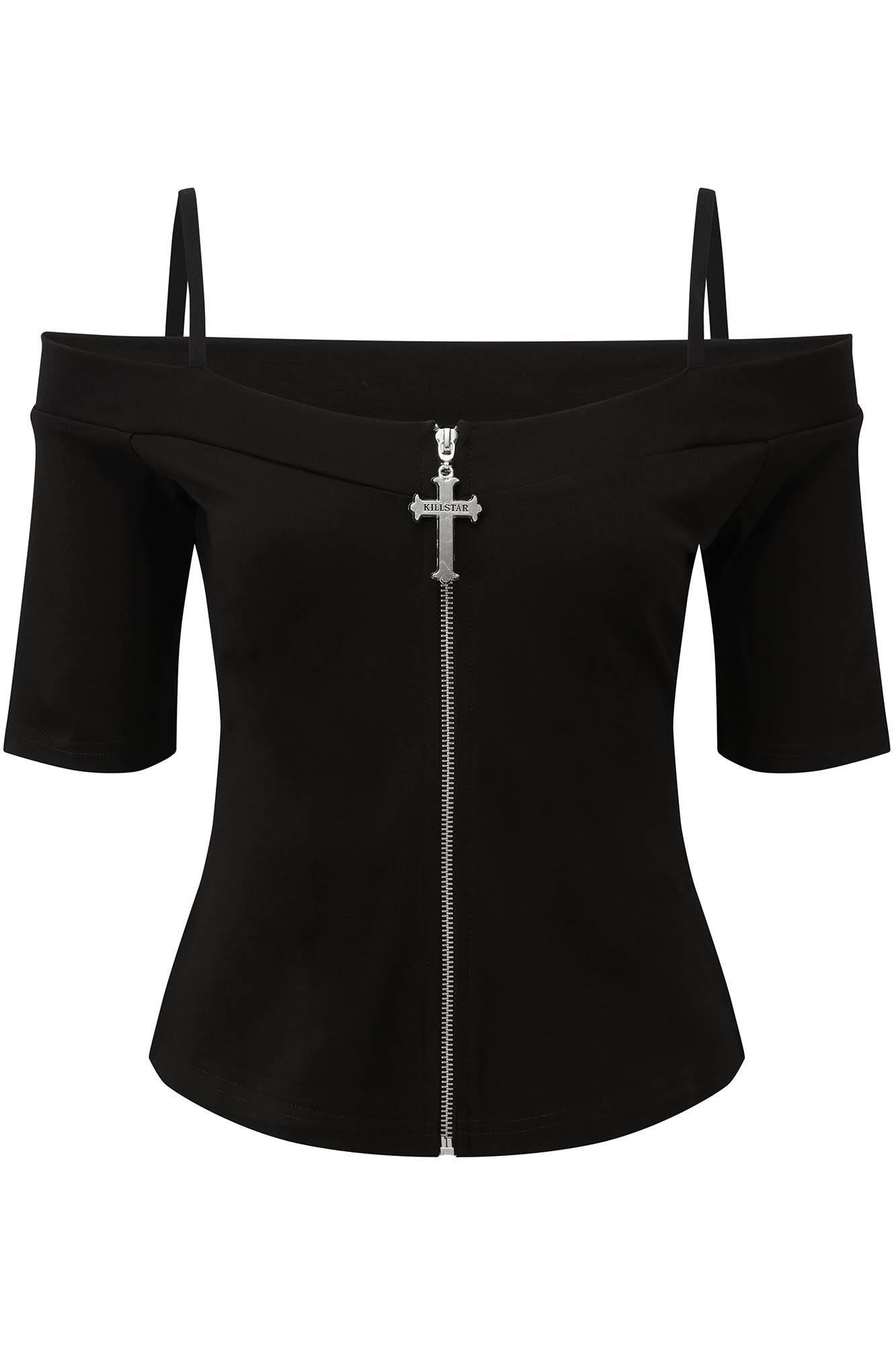 Killstar Don't Cross Me Bardot Top