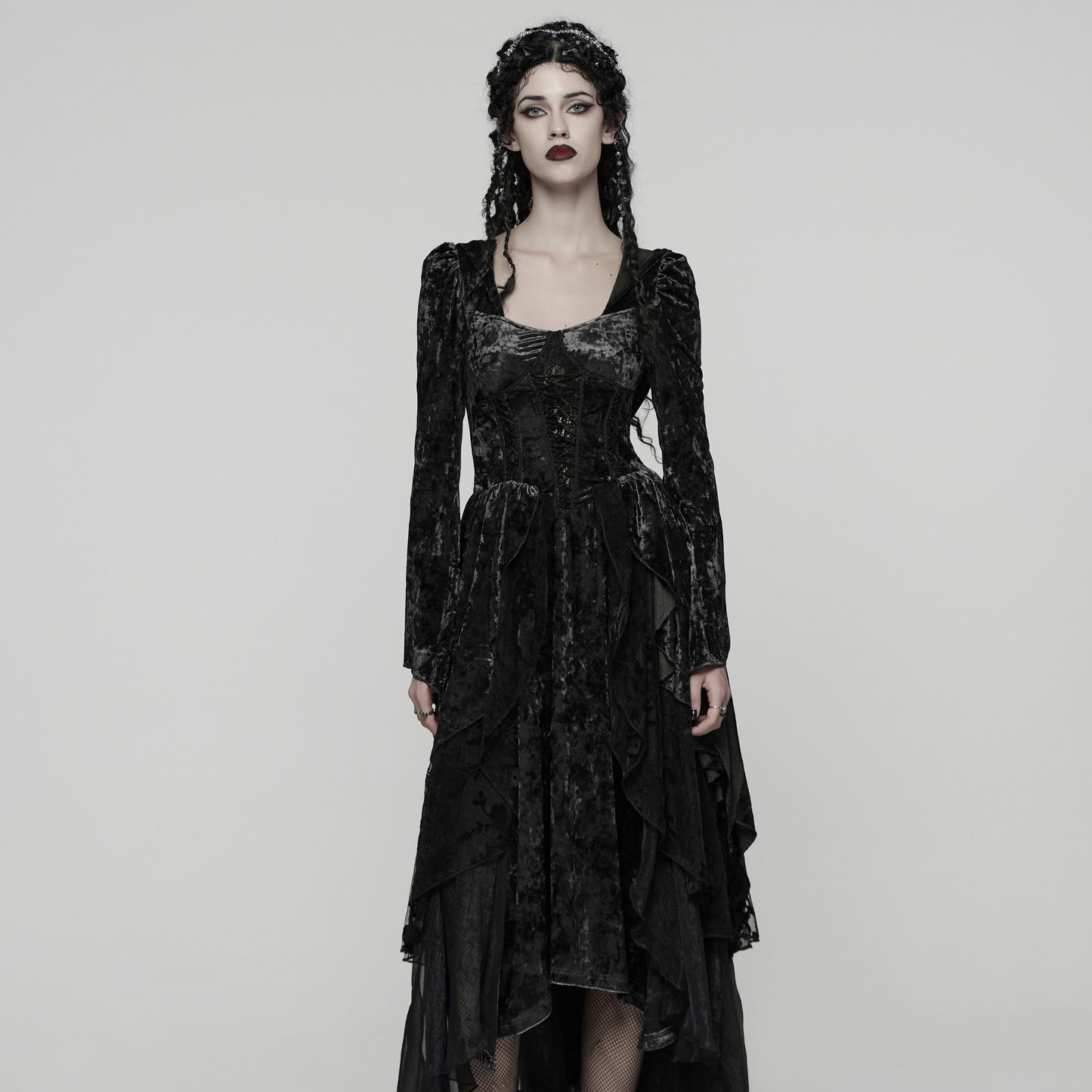 Punk Rave Melancholia Maxi Jurk Zwart