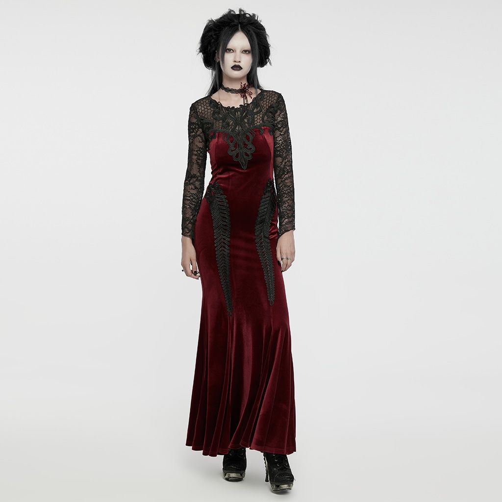 Drifting Away Maxi Jurk Rood - Zwart