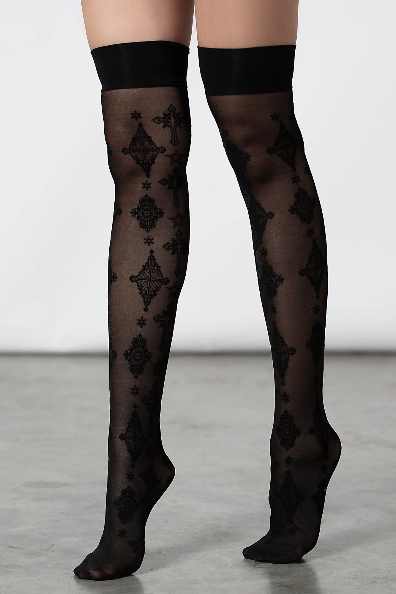 Killstar Gerta Mesh Stockings