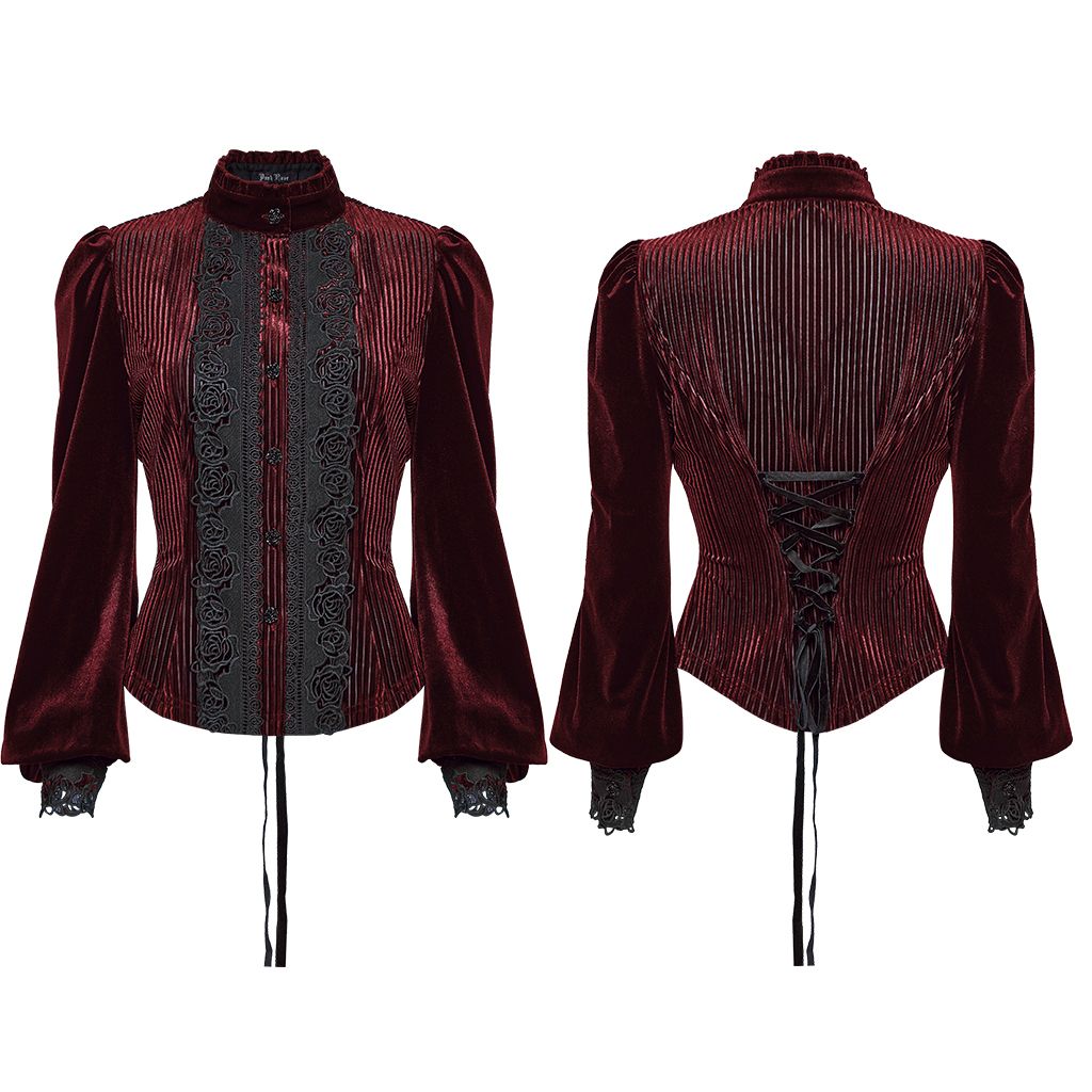 Hold Me Blouse Rood - Zwart