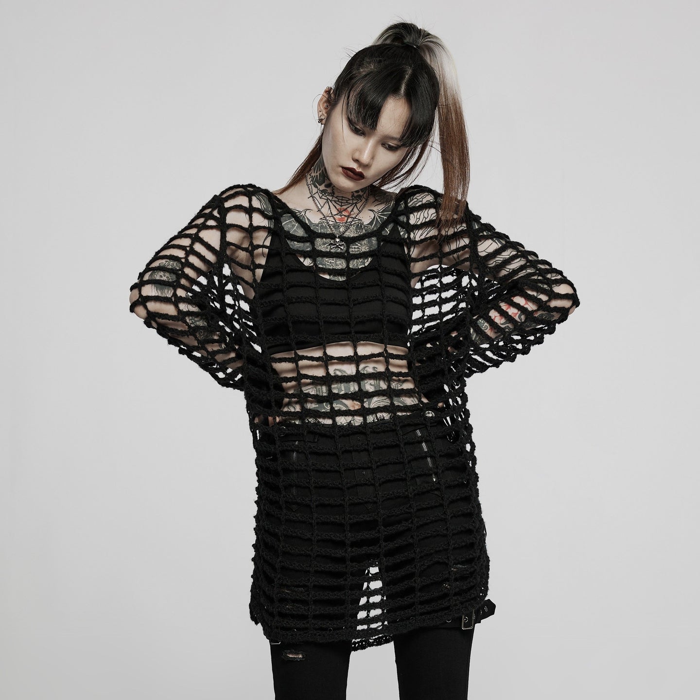 Caged Long Sleeve Top
