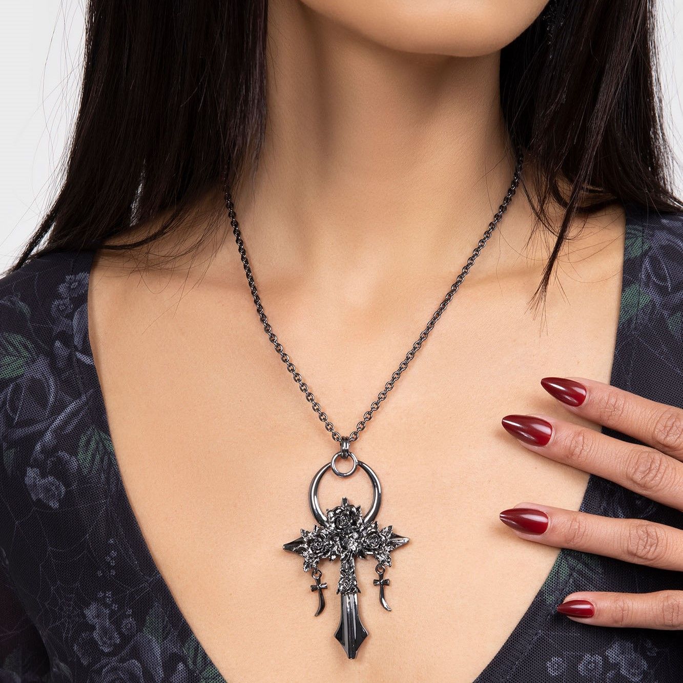 Killstar Mourning Ankh Halsketting