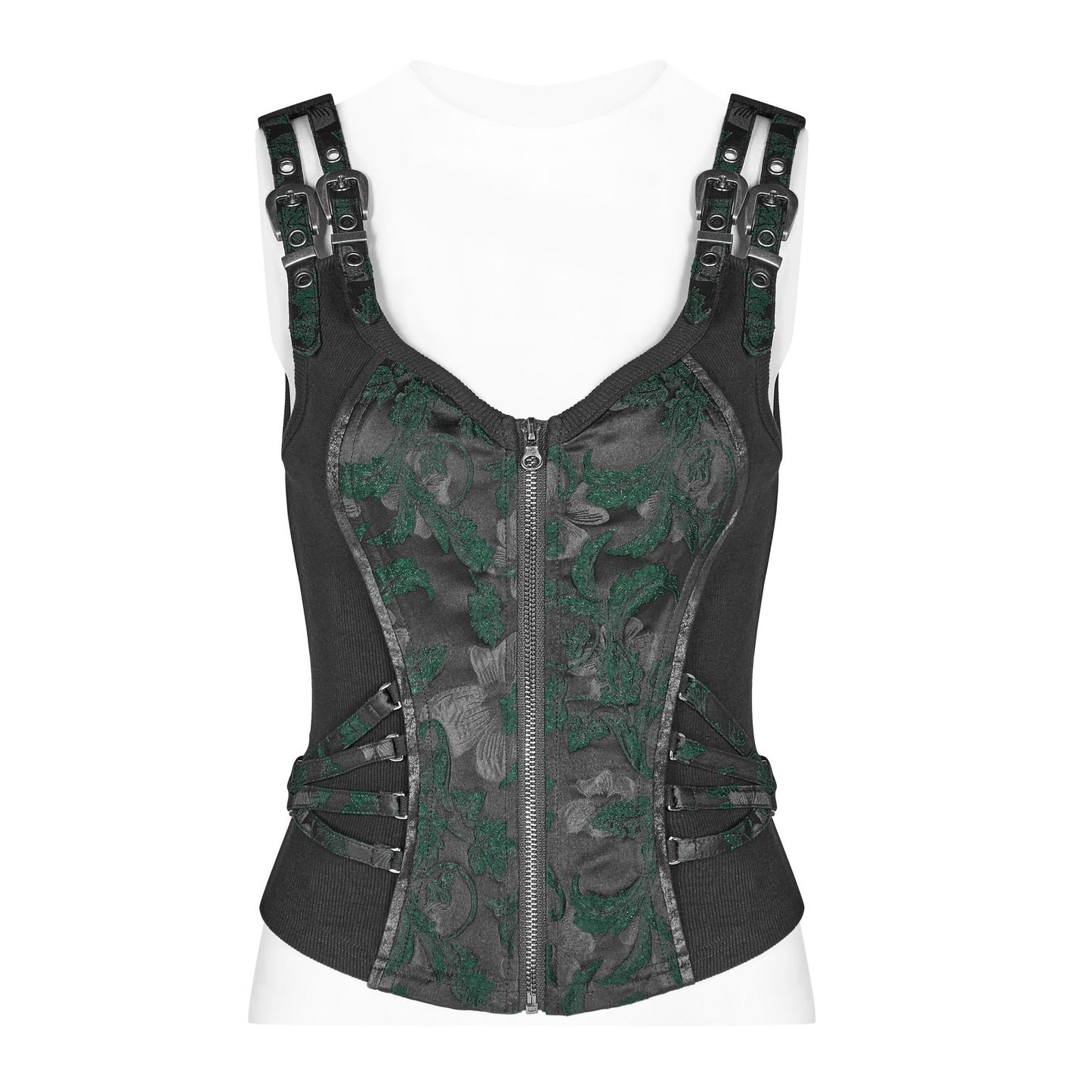 Take It All Corset Top Black/Green
