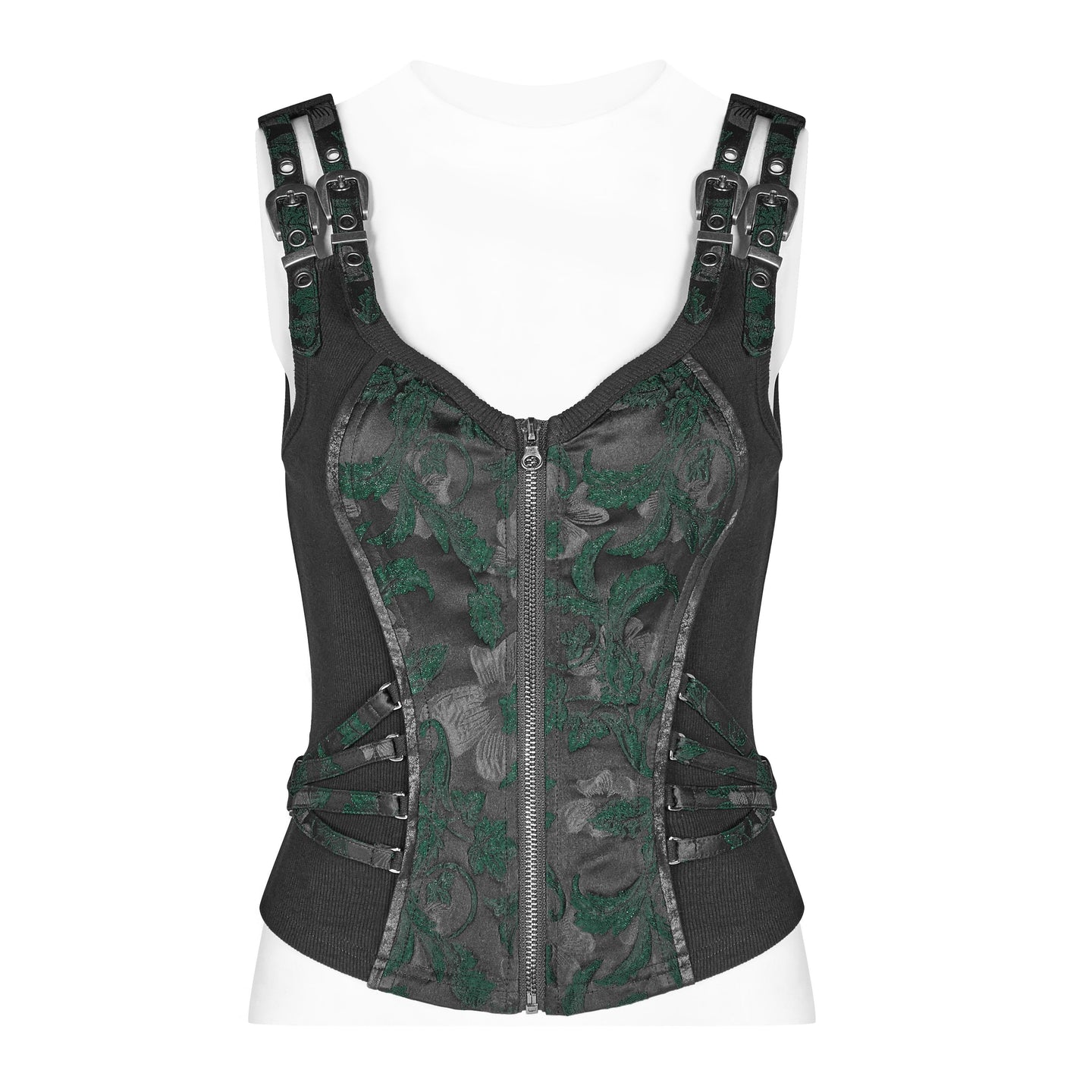 Take It All Corset Top Black/Green