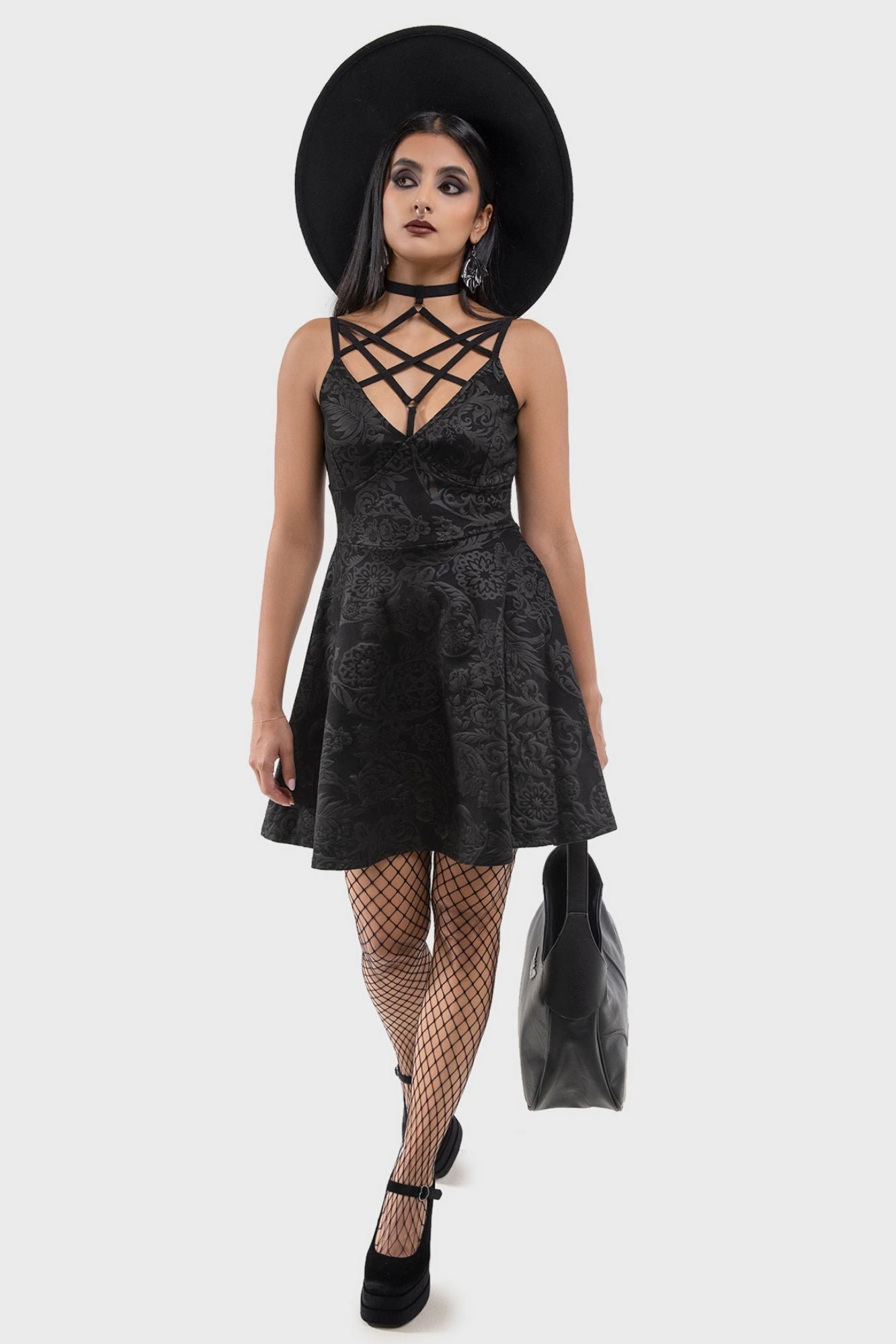 Killstar Magica Skaterjurk Black Lily
