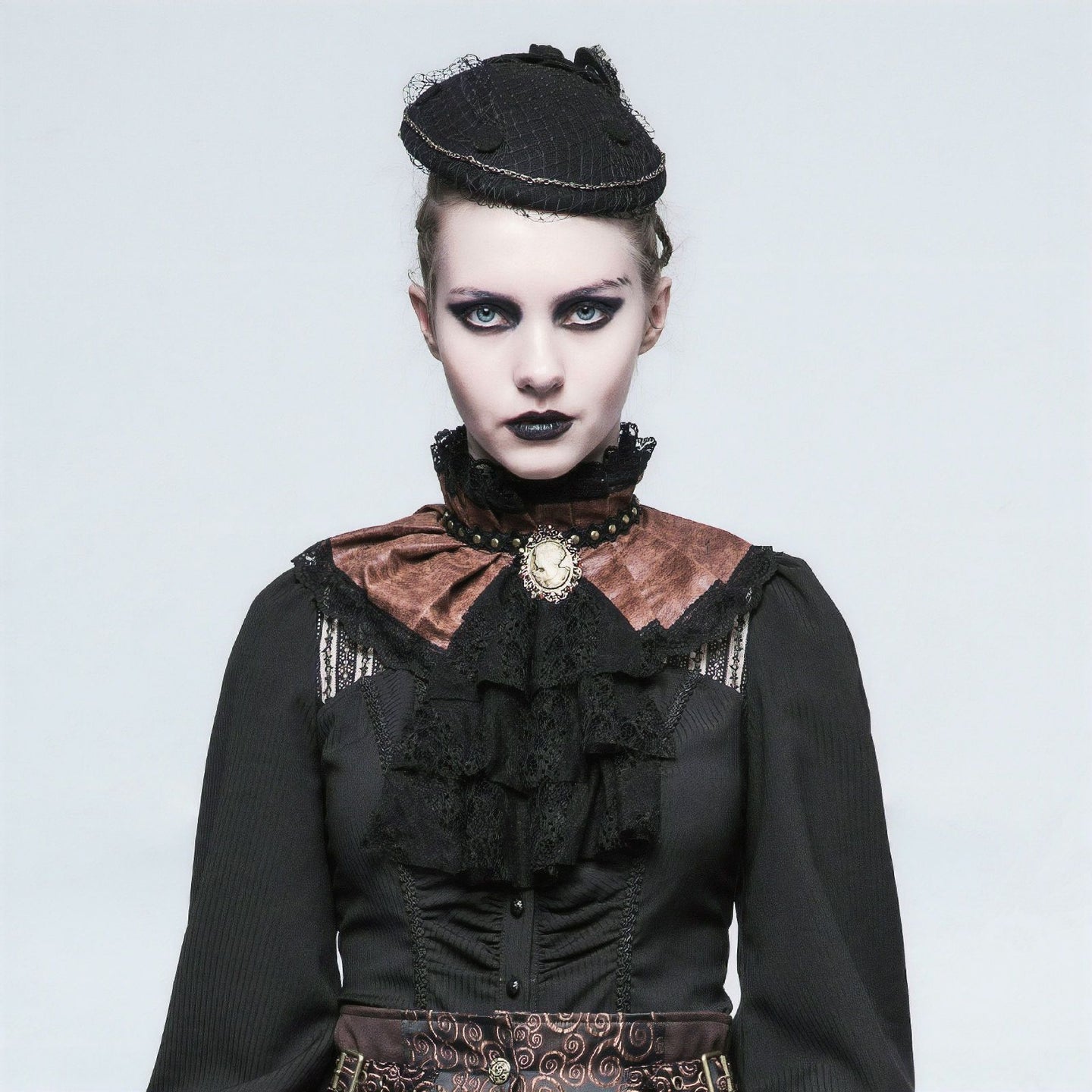 Silence Halsband - Jabot Bruin-Zwart