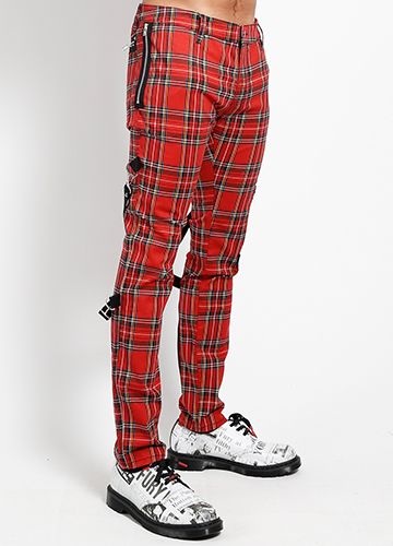 Red Plaid Chaos Broek