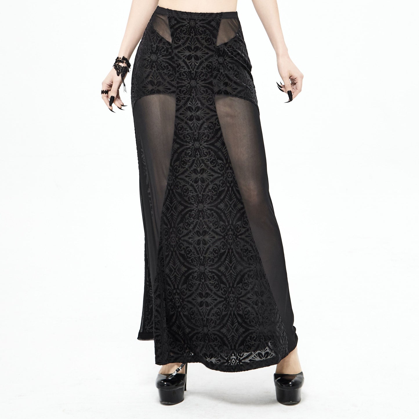 Velvet Cross Maxi Rok