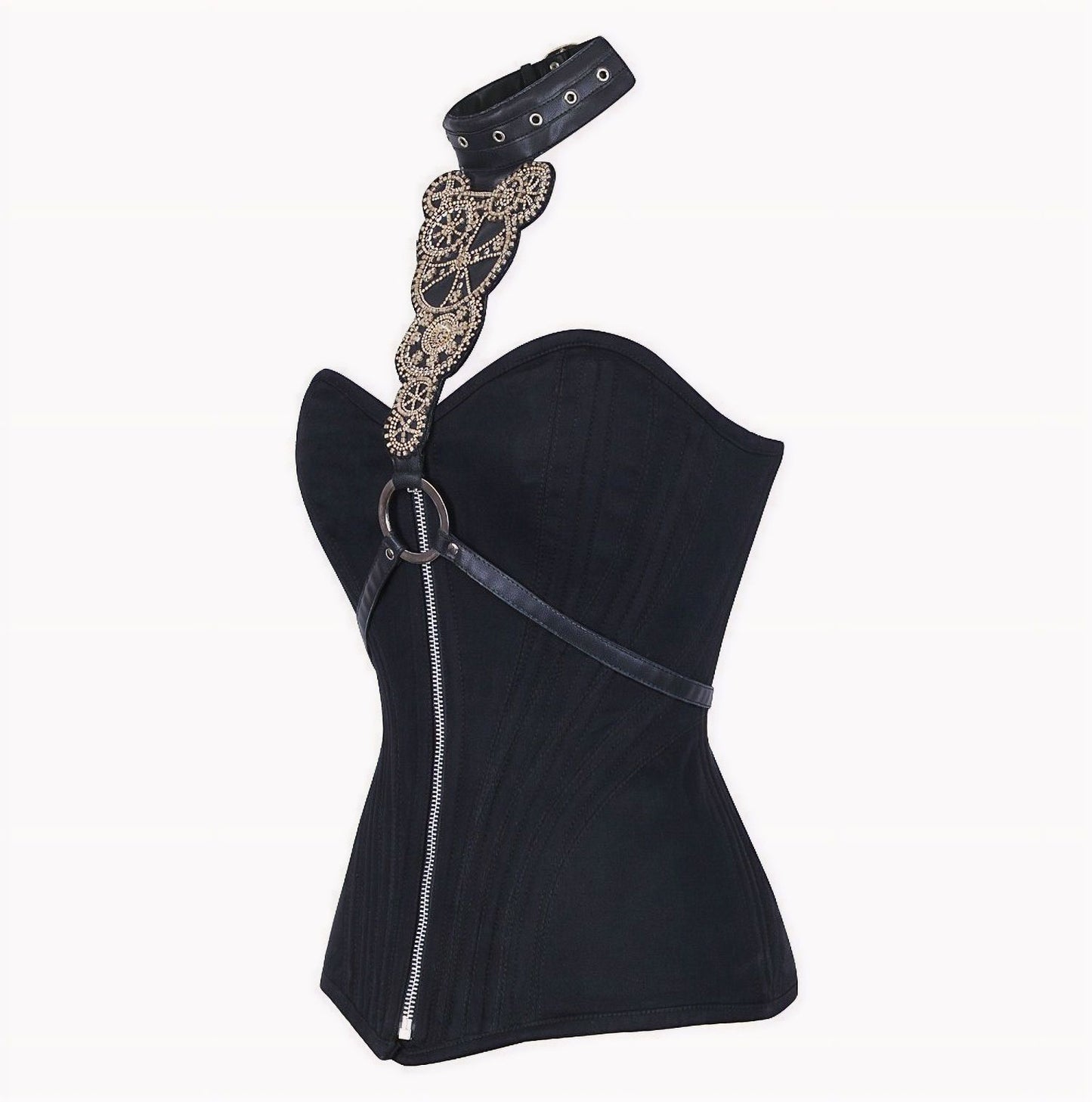 Corset Gear Cogs Zwart