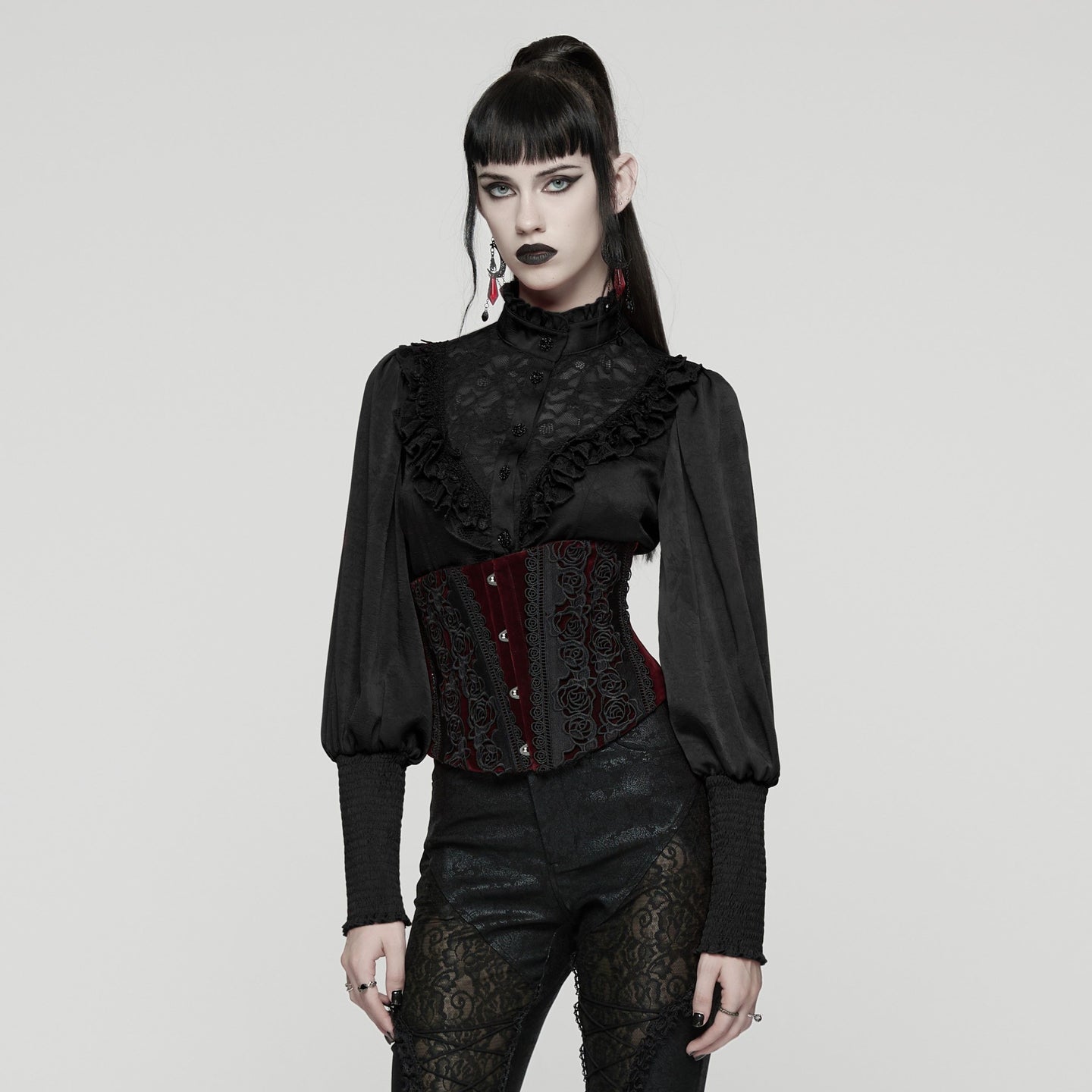 Punk Rave Proud Blouse Zwart