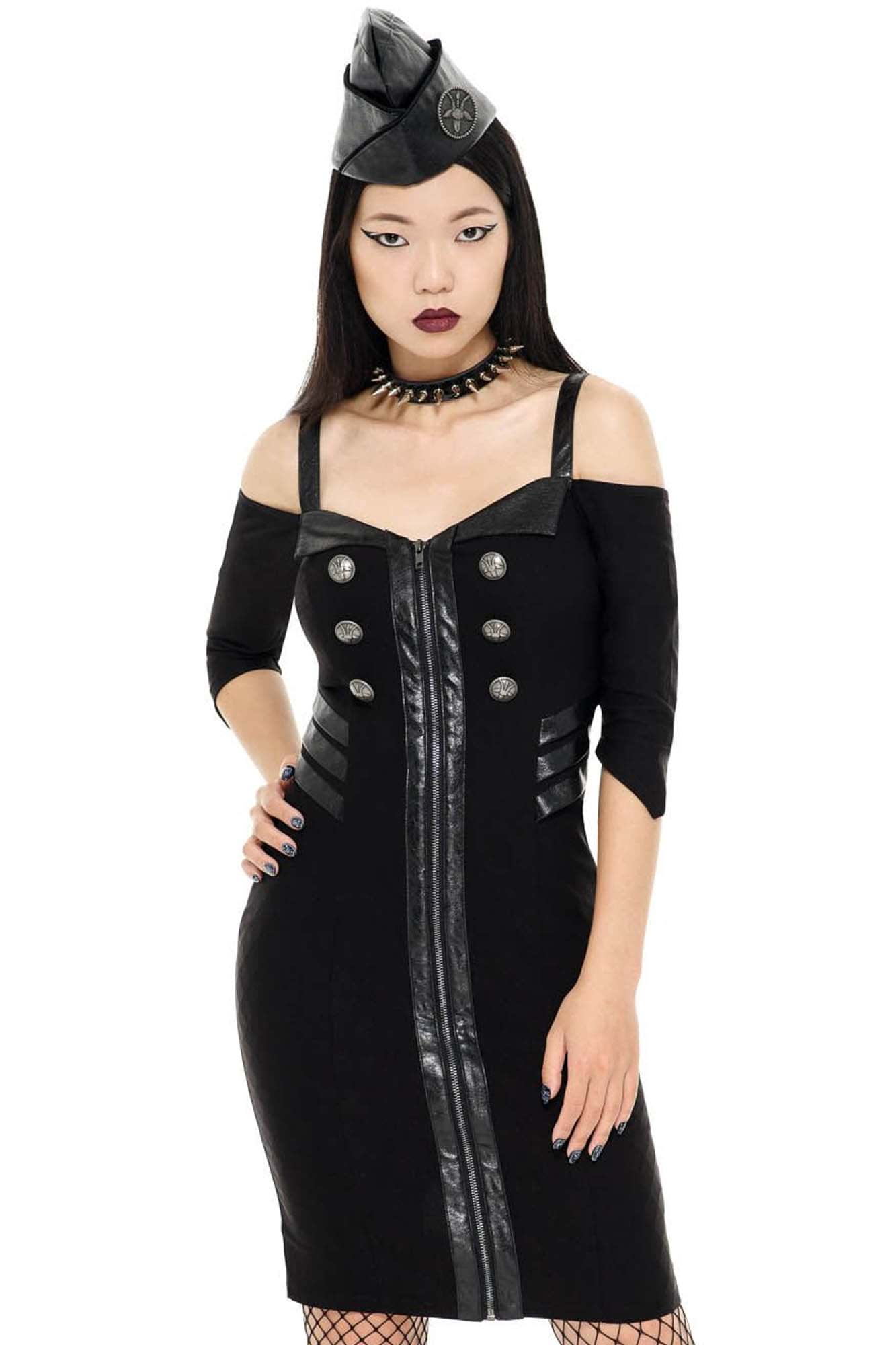 Killstar Miss Stardust Midi Dress Black