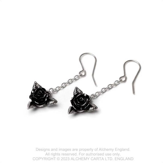 Black Rose Oorhangers