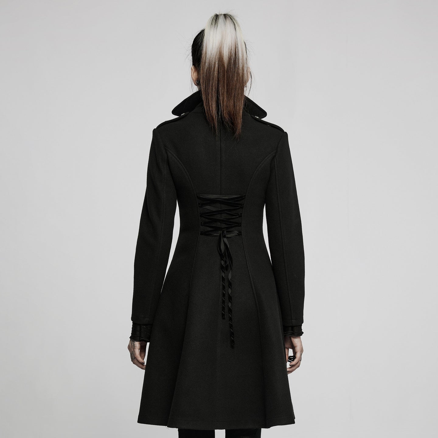 My Time Coat Black - Red