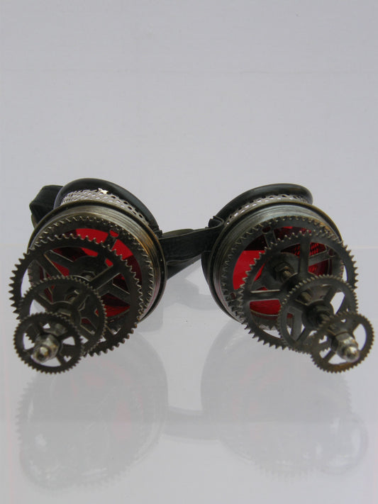 Mesh Goggles Silver Colored Telescopic Cogs