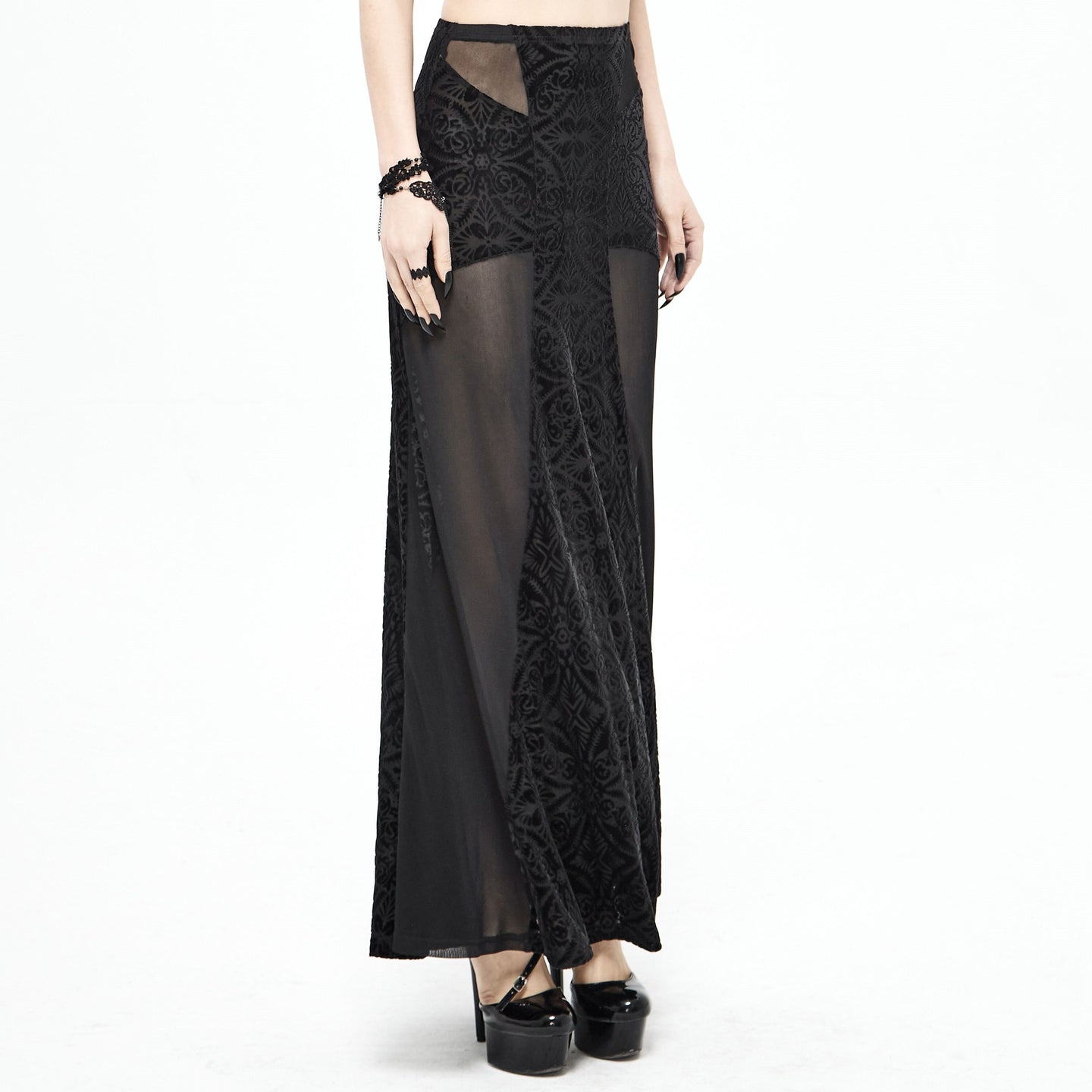 Velvet Cross Maxi Rok