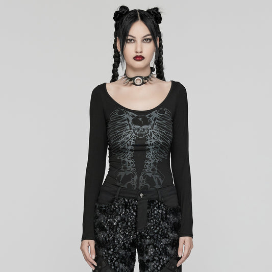 Skull  Long Sleeve Top