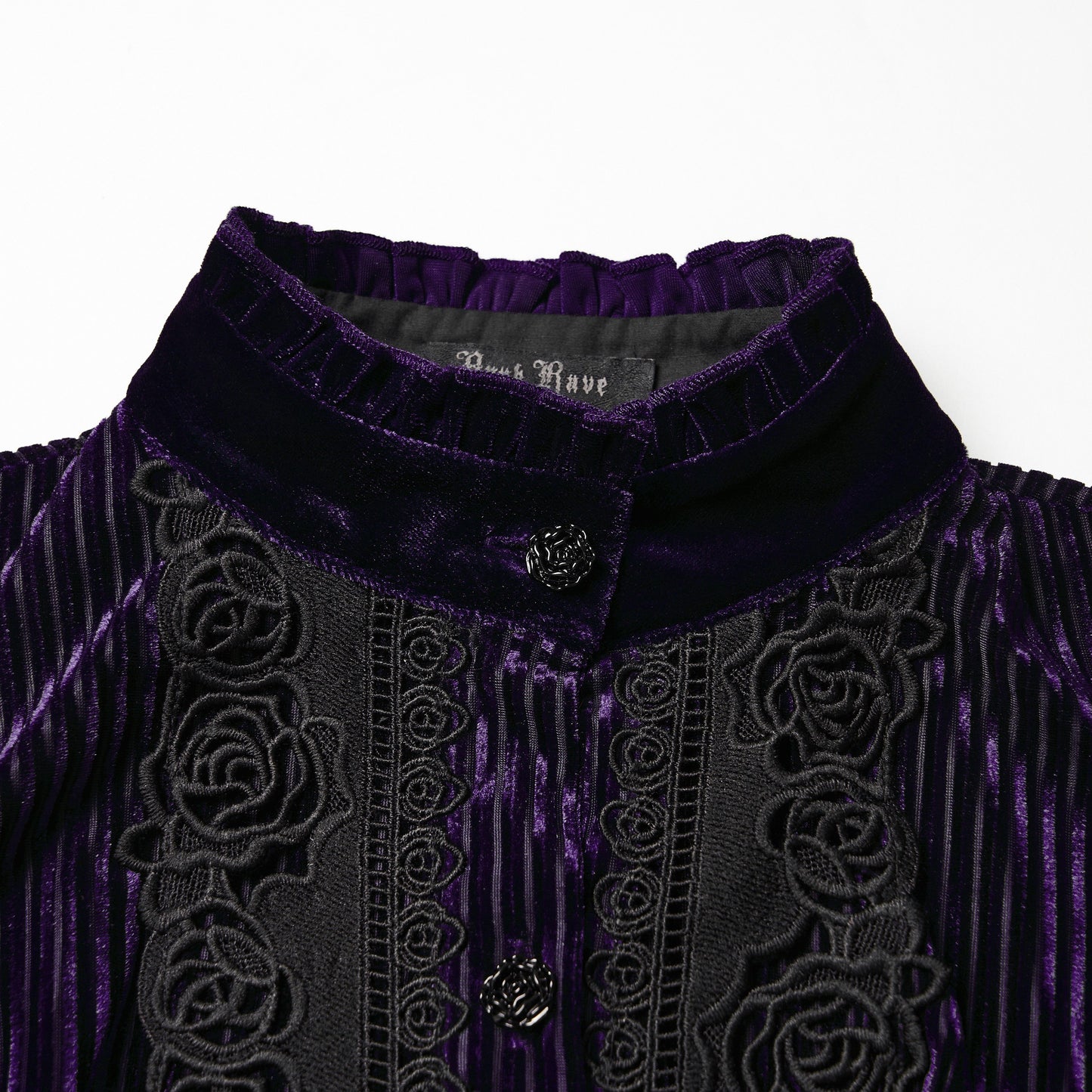Punk Rave Hold Me Blouse Paars - Zwart