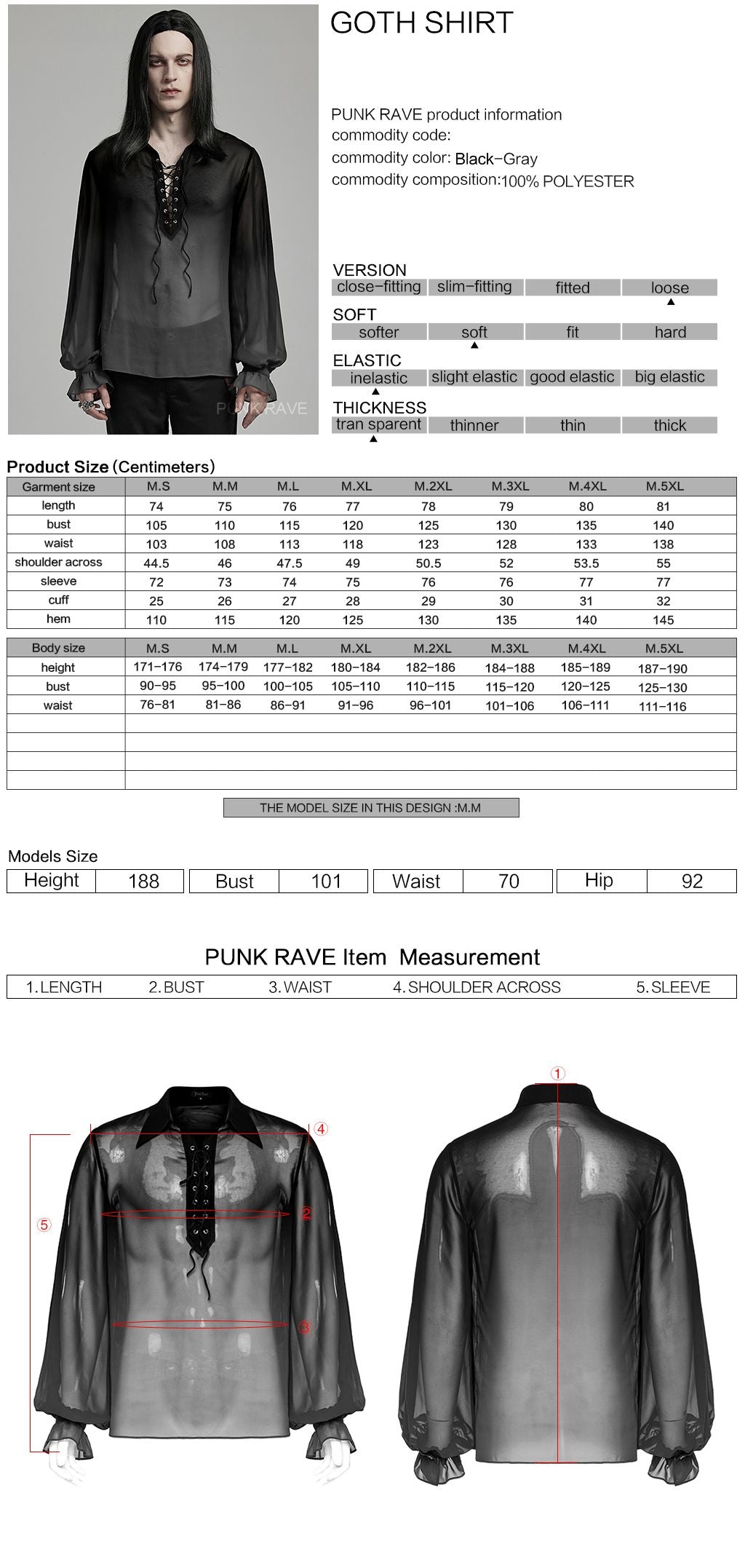 Accused Shirt Zwart - Grijs