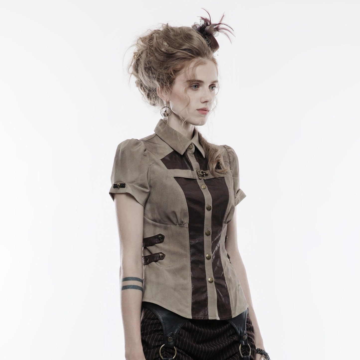 Punk Rave Pursuit Shirt Beige