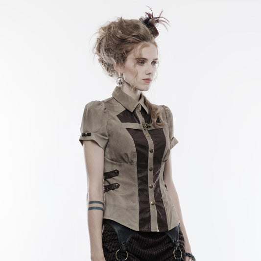 Punk Rave Pursuit Shirt Beige
