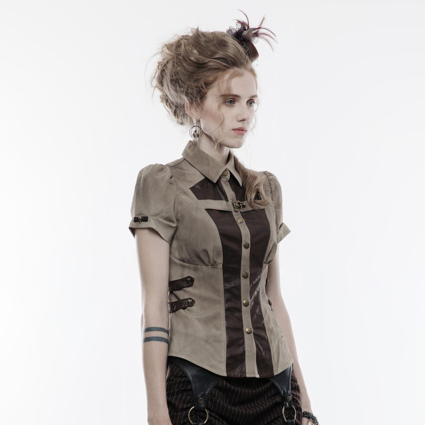 Punk Rave Pursuit Shirt Beige