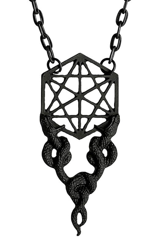 Sacred Snakes Black Necklace