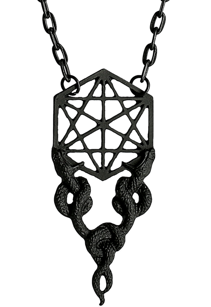 Sacred Snakes Black Necklace