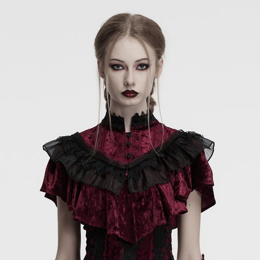 It's Gone Capelet Rood - Zwart