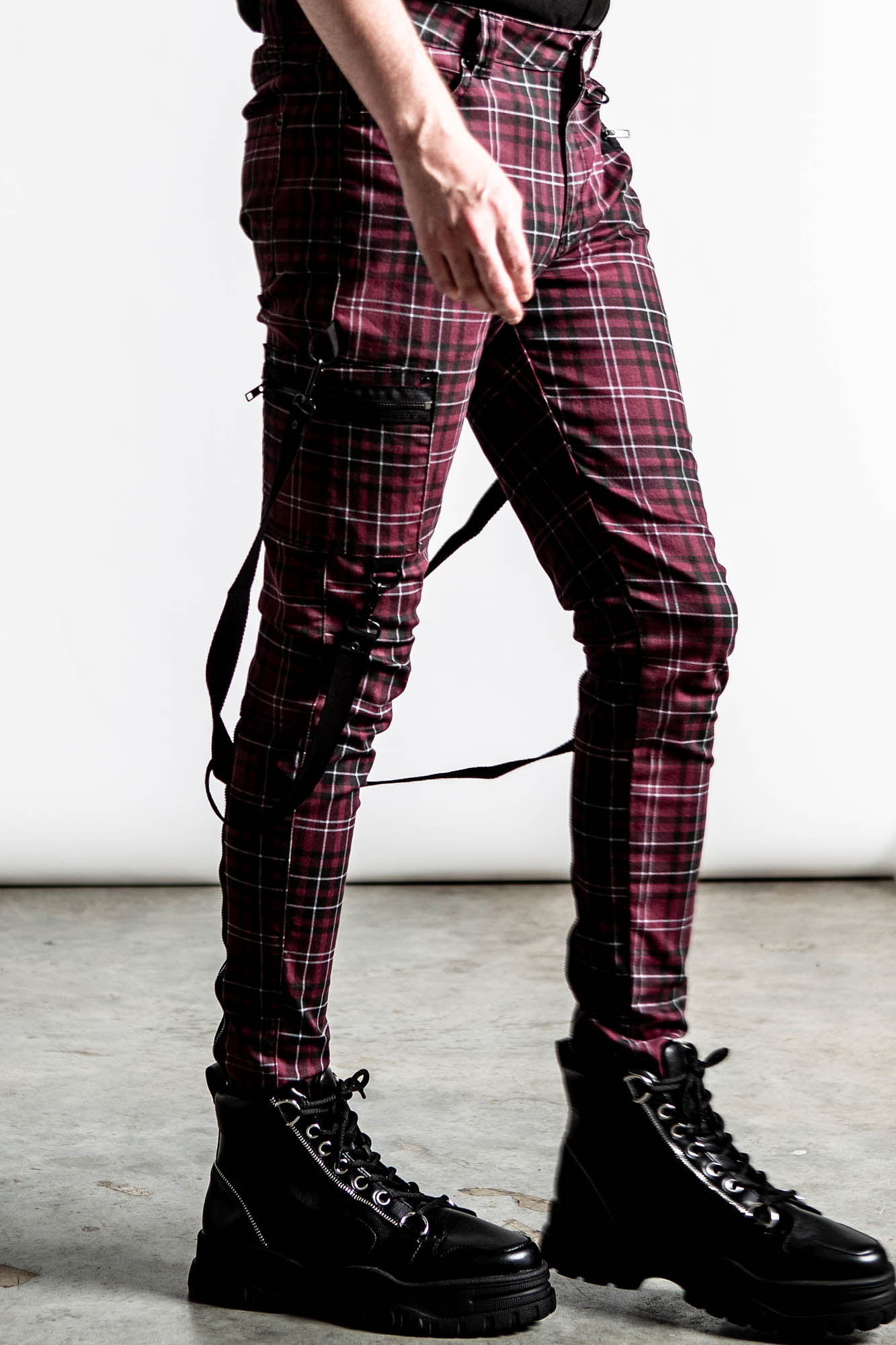 Killstar Sonic Doom Jeans Blood Tartan