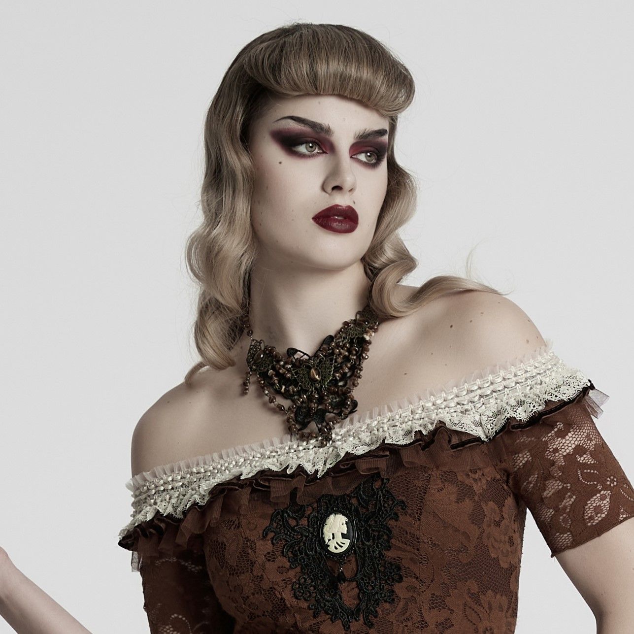 Steampunk Butterfly Halsketting Bruin