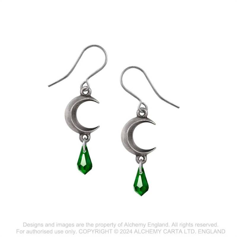 Tears of the Moon Earrings Green