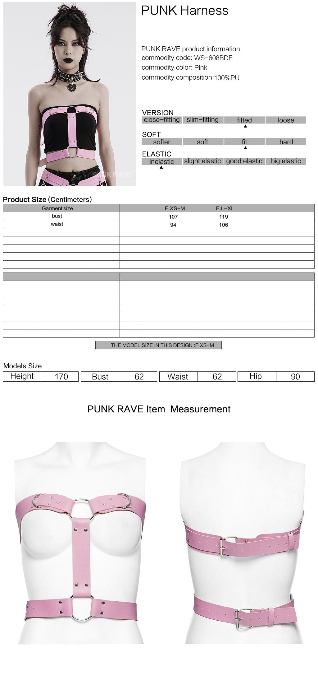 Haunt Me Harness Roze