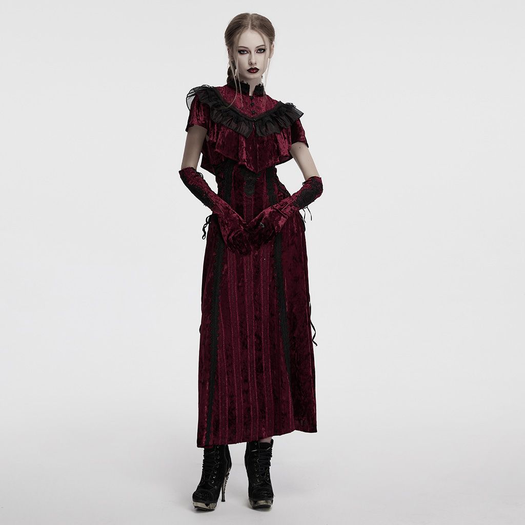 It's Gone Maxi Jurk Rood - Zwart
