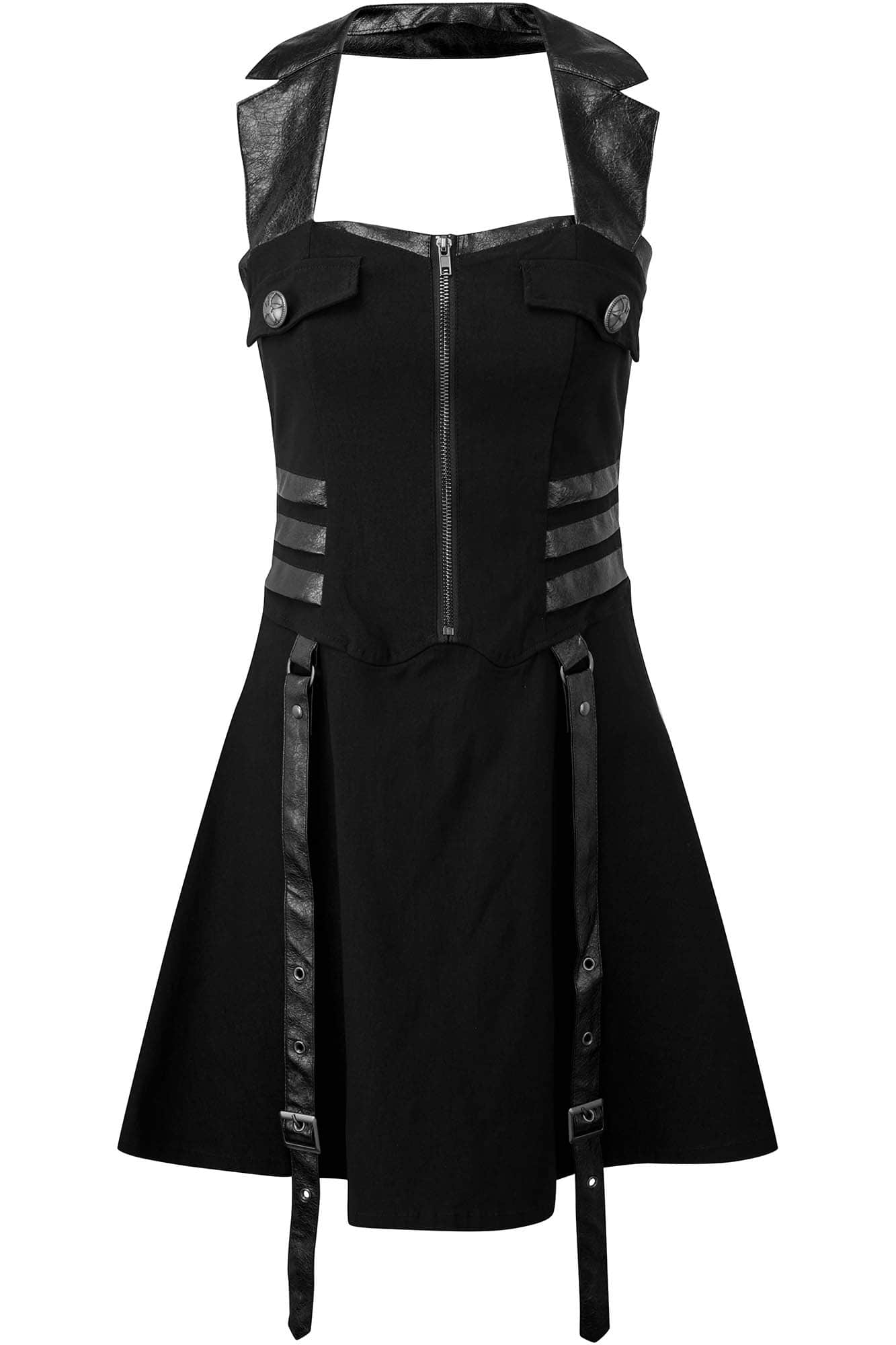 Killstar Psy-Ops Halter Jurk Zwart