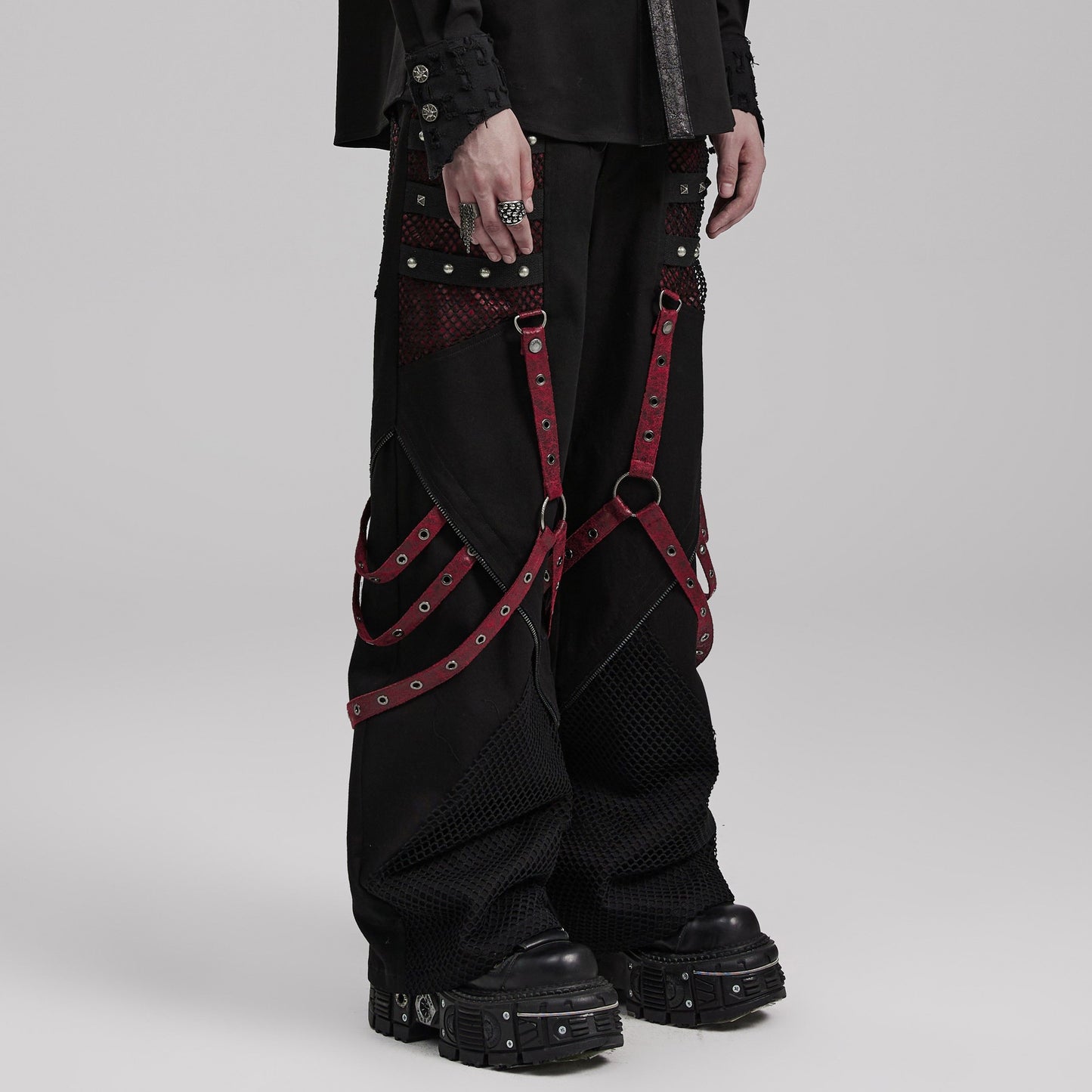 Denying Broek Zwart - Rood