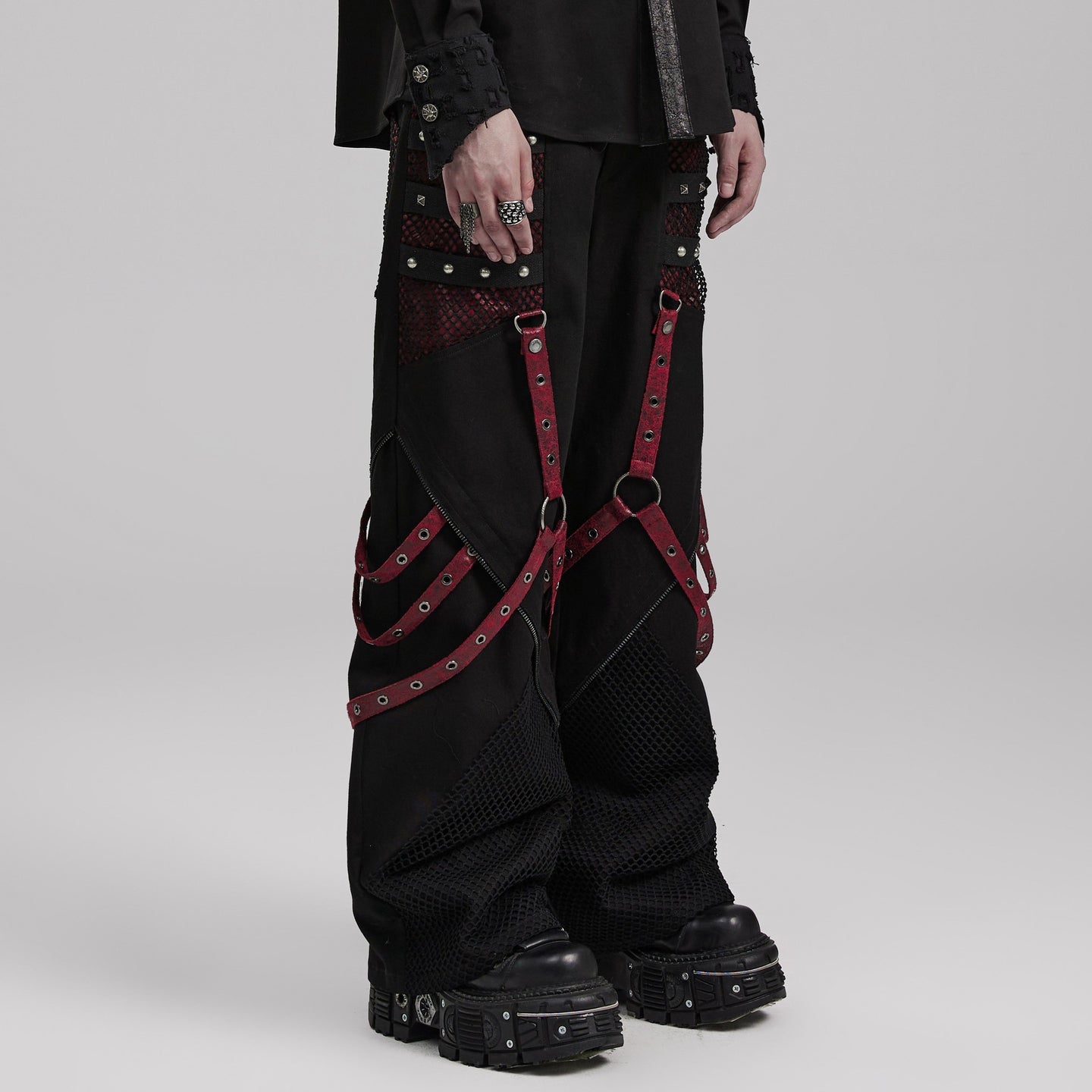Denying Broek Zwart - Rood