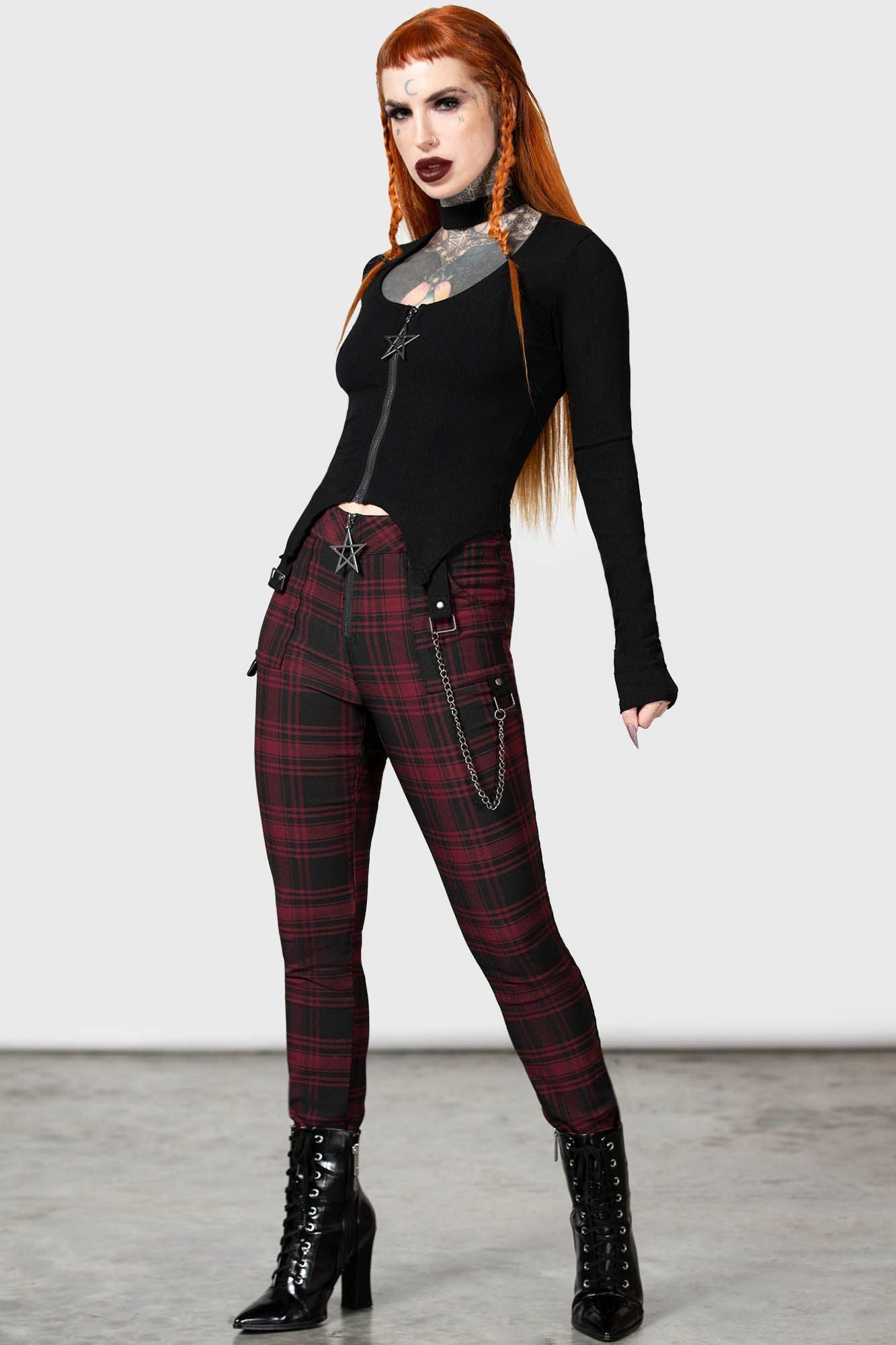 Killstar Tartanarchist Broek Crimson