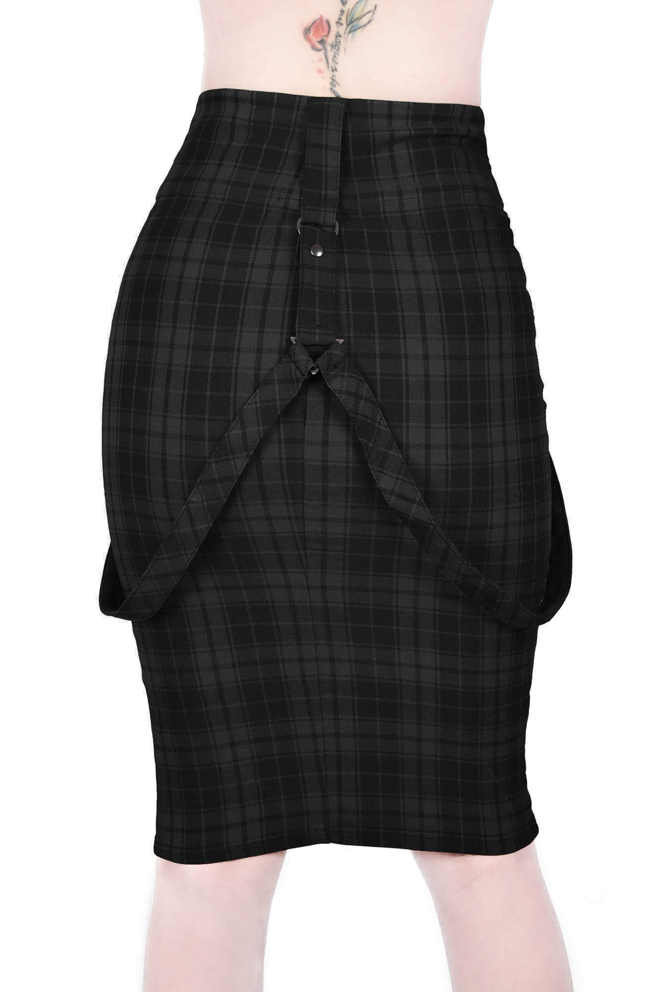 Killstar Darklands Pencil Skirt Tartan