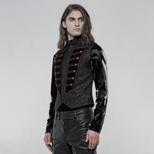 Constant Waistcoat Zwart/Rood