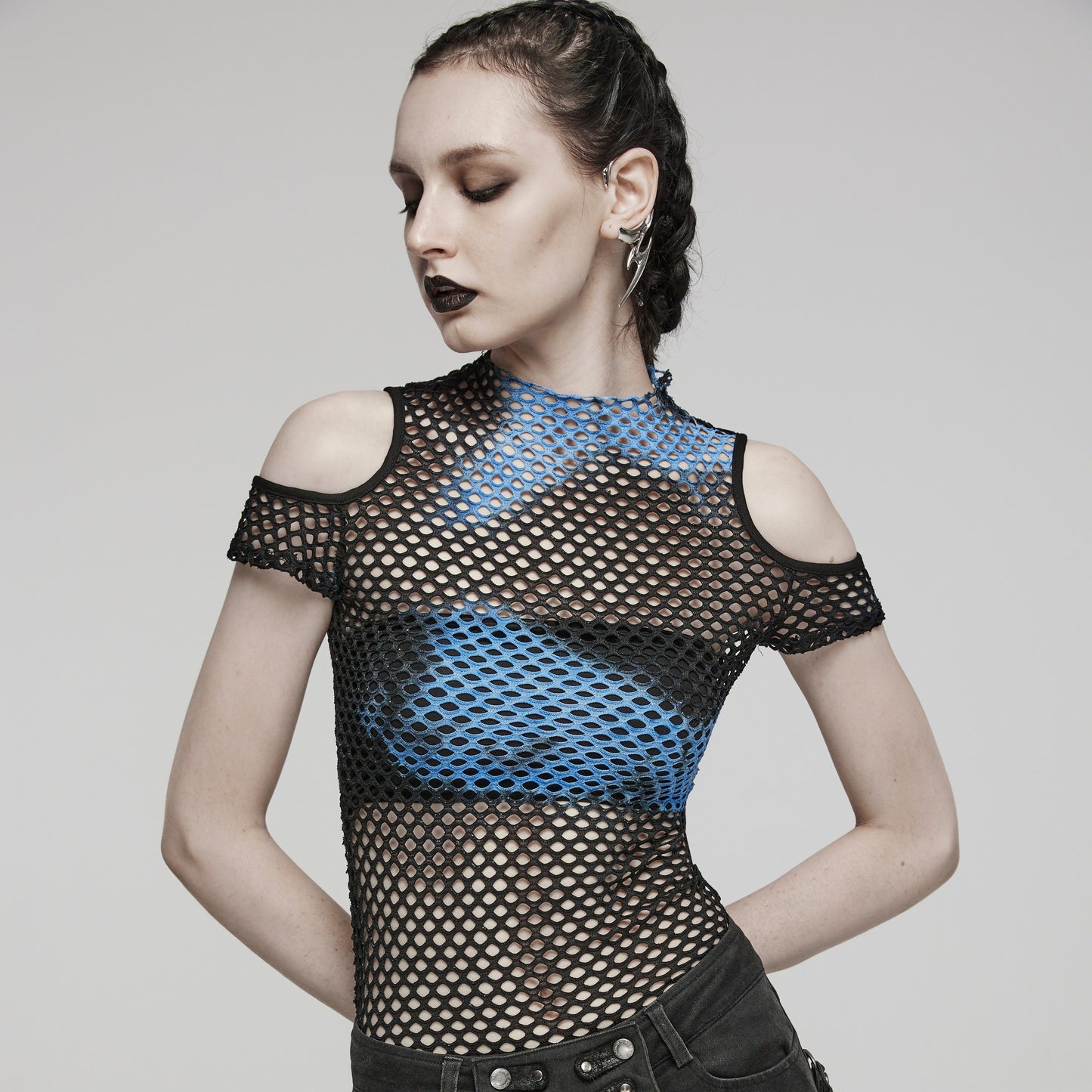 Stop This Top Zwart - Blauw