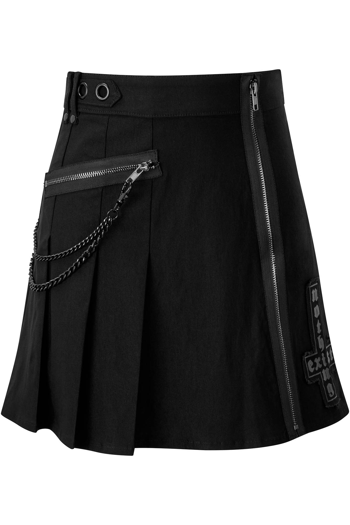 Killstar Calling Alice Mini Skirt Black