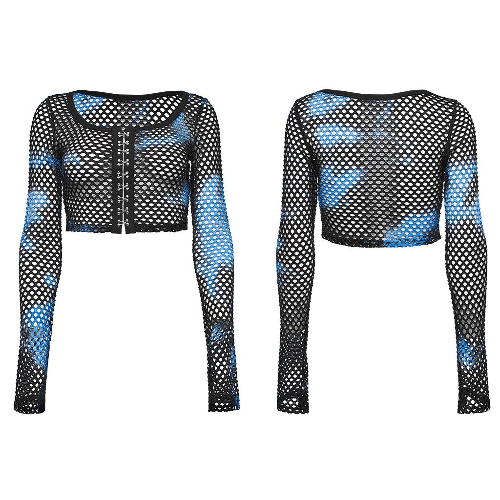Stop This Long Sleeve Top Black - Blue