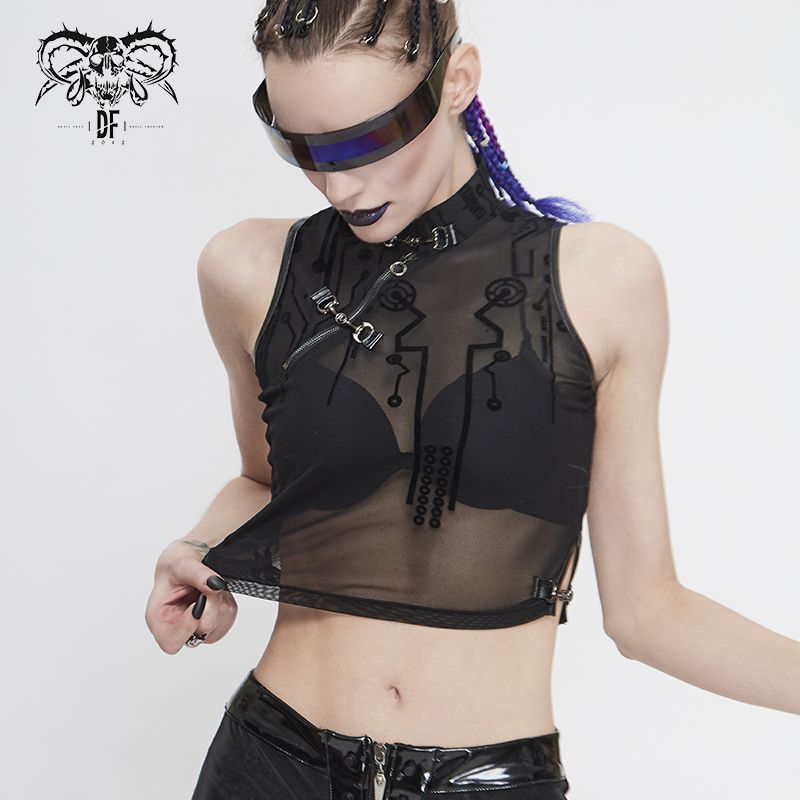 Devil Fashion Circuit Top